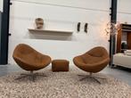 Nieuw Label van den Berg Hidde Soft Draai Fauteuil Cognac, Huis en Inrichting, Fauteuils, Nieuw, 75 tot 100 cm, Ophalen of Verzenden