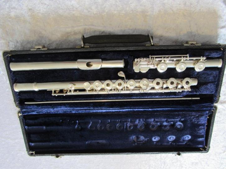 Gemeinhardt M3S dwarsfluit, Muziek en Instrumenten, Blaasinstrumenten | Dwarsfluiten en Piccolo's, Gebruikt, Dwarsfluit, Met koffer of tas