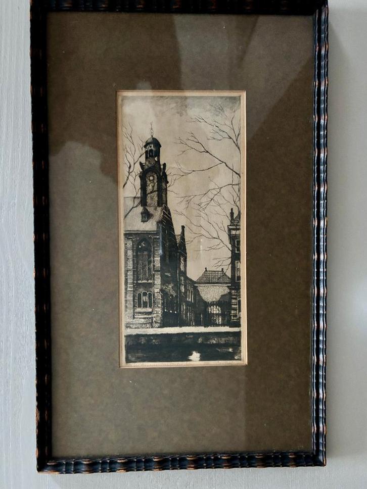 Jan Sirks, ets Universiteit van Leiden, Antiek en Kunst, Kunst | Etsen en Gravures, Ophalen