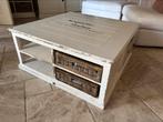 Witte Riviera Maison salontafel, vierkant 90x90, Huis en Inrichting, Tafels | Salontafels, Gebruikt, 50 tot 100 cm, Landelijk brocante