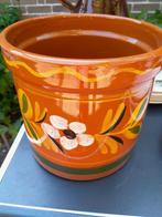 Rood aardewerk bloempot, Rond, Binnen, Ophalen of Verzenden, Zo goed als nieuw