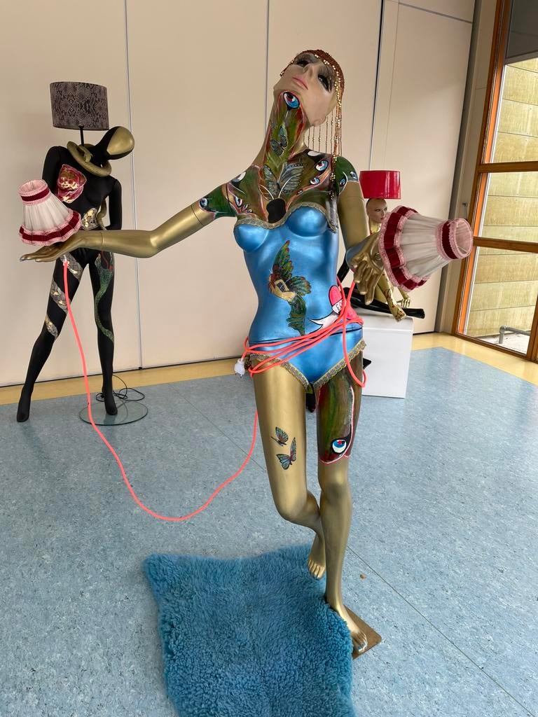 Hand geschilderde pop, Huis en Inrichting, Woonaccessoires | Schilderijen, Tekeningen en Foto's, Ophalen of Verzenden, Schilderij