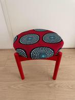 Rood krukje met print, Ophalen, Gebruikt, Hout