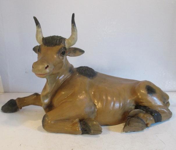 antieke 19eeuwse koe os slagerij beenhouwerij kerststal, Antiek en Kunst, Curiosa en Brocante, Ophalen