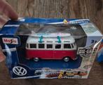 Maisto vw Volkswagen samba bus rood wit met surfplank, Ophalen of Verzenden, Nieuw, Auto