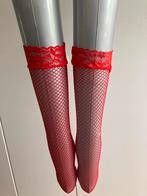 Rode ook in wit, roze en zwart Over de knie kousen met kant, Verzenden, Nieuw, Panty