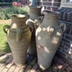 Drie grote aardewerk kruiken, Huis en Inrichting, Ophalen, Gebruikt, Overige kleuren, Aardewerk of Porselein