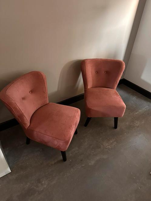 Fauteuil oud roze, 2 stuks, Huis en Inrichting, Fauteuils, Zo goed als nieuw, Stof, Minder dan 50 cm, Minder dan 75 cm, Ophalen