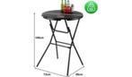 Statafel Bardi zwart 80x110cm., Eddiys, Espel, Nieuw, Info@eddiys.eu