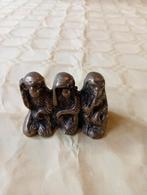 Bronzen Beeldje - Drie Wijze Apen, Ophalen of Verzenden, Brons