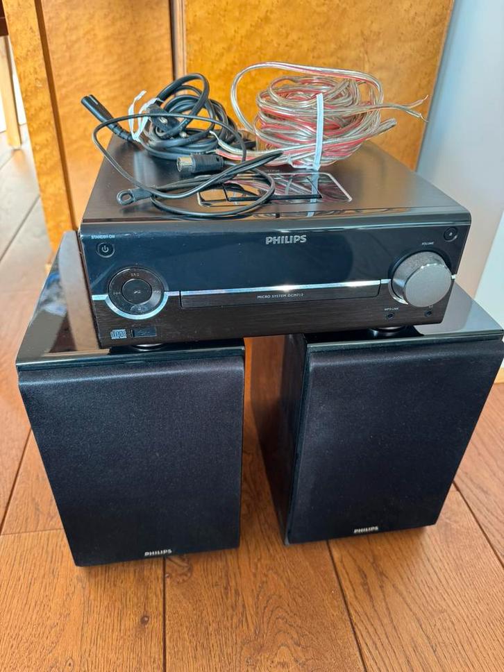 Philip hifi-systeem DCM713 met losse Bluetooth connector, Audio, Tv en Foto, Stereo-sets, Zo goed als nieuw, Cd-speler, Tuner of Radio