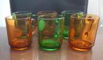 Duralex Gekleurde glazen bekers amber en groen. NIEUW, Ophalen of Verzenden, Nieuw