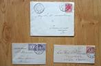 3 oude,  kleine envelopjes, zonder inhoud., Ophalen of Verzenden, Envelop