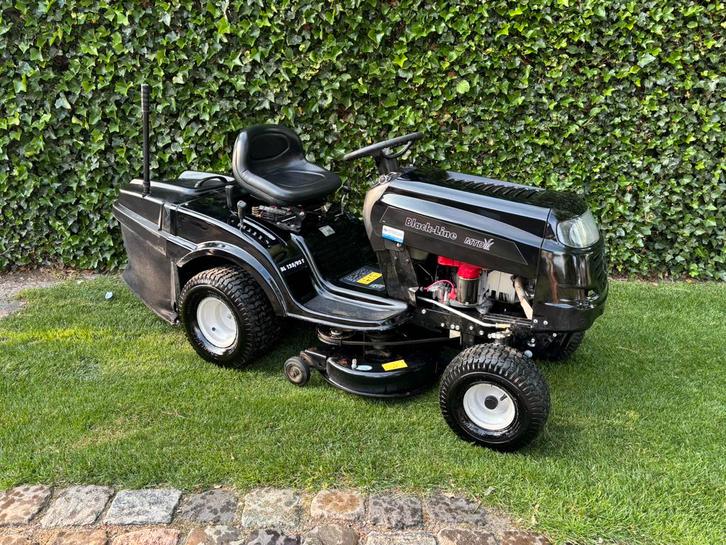 Mtd black line achtervanger, Tuin en Terras, Zitmaaiers, Gebruikt, 90 tot 120 cm, Elektrische starter, Opvangzak, Opvangbak, Ophalen