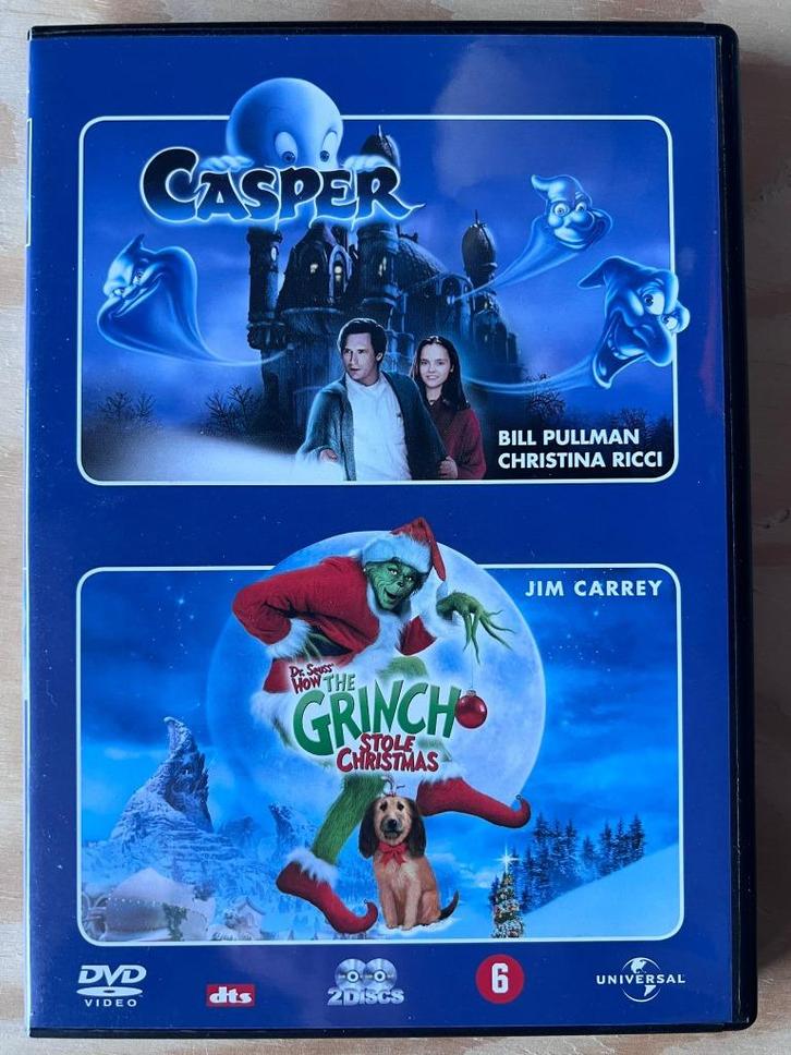 Casper / The Grinch (Duopack) DVD, Cd's en Dvd's, Dvd's | Avontuur, Zo goed als nieuw, Ophalen of Verzenden