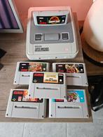 Super Nintendo snes met spellen, Spelcomputers en Games, Ophalen of Verzenden, Gebruikt, Met 2 controllers, Met games