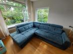 Bank/Slaapbank; Marine Blauw, Huis en Inrichting, Banken | Bankstellen, Ophalen, Stof, 100 tot 125 cm, Hoekbank
