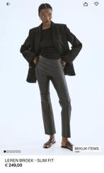 H&M premium collectie leren broek, Kleding | Dames, Broeken en Pantalons, Maat 38/40 (M), H&M, Zwart, Ophalen of Verzenden