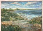 Olieverf schilderij Texel “de Slufter”, Antiek en Kunst, Ophalen of Verzenden