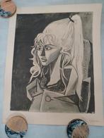 Picasso , tek. / poster  Sylvette.  1960, Ophalen of Verzenden