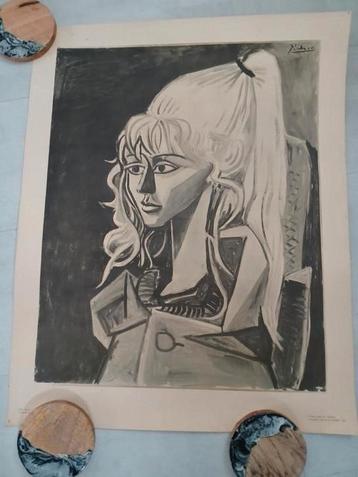 Picasso , tek. / poster  Sylvette.  1960 beschikbaar voor biedingen