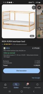 3x IKEA KURA Omkeerbaar Bed - Nieuwstaat!, 85 tot 100 cm, Ophalen of Verzenden, Zo goed als nieuw, Matras