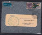 D41) Brazilie 1933 Zeppelin Bahia naar Hamburg maakwerk, Ophalen of Verzenden, Gestempeld, Zuid-Amerika
