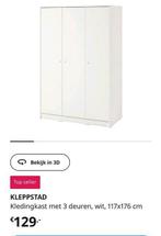 Kledingkast Ikea Kleppstad, Huis en Inrichting, Kasten | Kledingkasten, Ophalen, Zo goed als nieuw, 50 tot 75 cm, 150 tot 200 cm