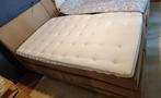 Boxspring Ingmar Elektrisch + Topper 120X210 -Perfecte Staat, Bruin, 210 cm, Zo goed als nieuw, Twijfelaar