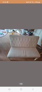 Eetkamerbank met knopen, Huis en Inrichting, Banken | Bankstellen, Hout, Gebruikt, Tweepersoons, Ophalen of Verzenden