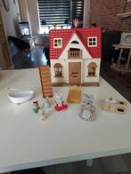 Speelhuis met bewoners keuken bad en bed, Verzamelen, Ophalen of Verzenden, Zo goed als nieuw, Poppenhuis