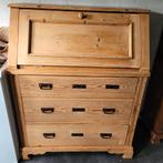 secretaire, Ophalen, Gebruikt, 100 tot 150 cm, Oud grenen koloniaal