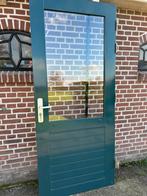 Hardhouten achterdeur 92,5x212,5cm., Ophalen, 80 tot 100 cm, 200 tot 215 cm, Glas
