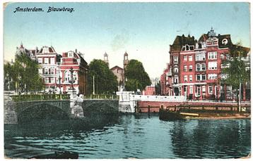 959530 Amsterdam Blauwbrug jr 20 Gelopen met postzegel  beschikbaar voor biedingen