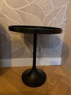 bijzettafel salontafel Zuiver Design Zwart Jason Hout Metaal, 45 tot 60 cm, Minder dan 55 cm, Rond, Ophalen of Verzenden
