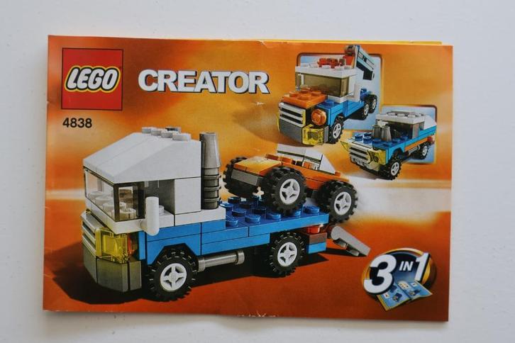 Lego Creator 4838  Mini Vehicles, Kinderen en Baby's, Speelgoed | Duplo en Lego, Gebruikt, Lego, Complete set, Ophalen of Verzenden
