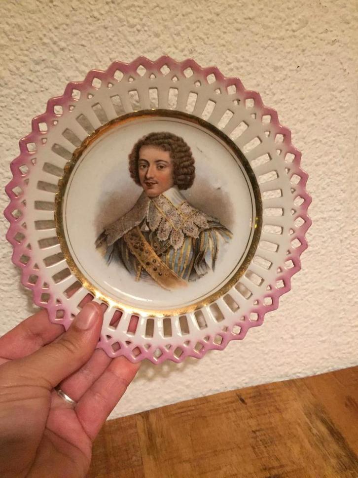 Vintage Sierbord met Portret, Antiek en Kunst, Antiek | Wandborden en Tegels, Ophalen of Verzenden