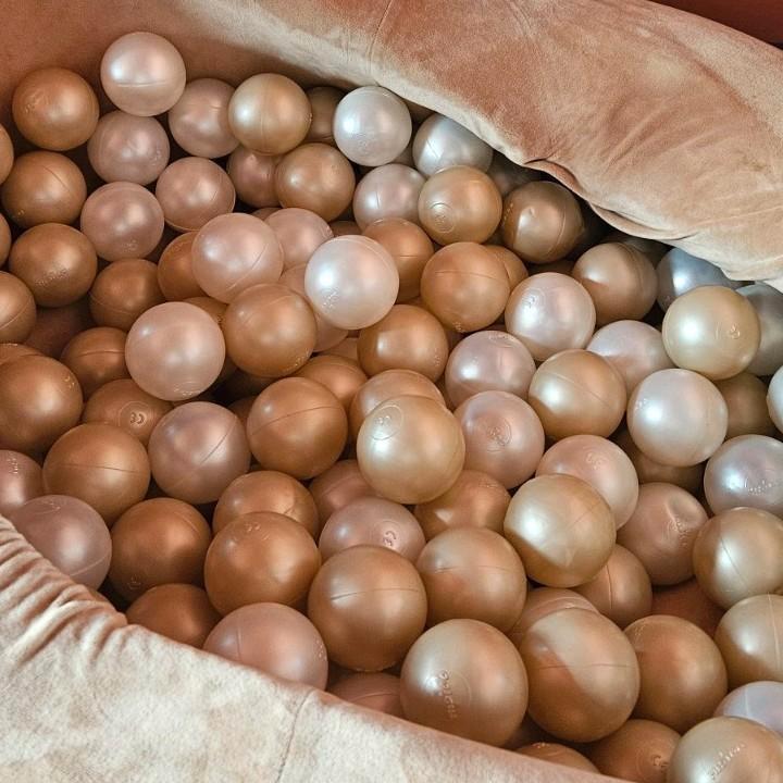 140 Misio ballenbak ballen goud parelmoerwit, Kinderen en Baby's, Speelgoed | Overig, Zo goed als nieuw, Jongen of Meisje, Ophalen