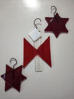 Kerstdecoratie - handgemaakt - glas - kersthanger - ornament, Ophalen of Verzenden, Nieuw