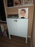 Lichtblauw houten kastje - Kattenbak ombouw, Ophalen, Gebruikt