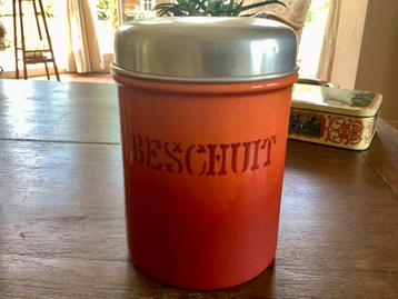 🧡PRACHTIGE GAVE🧡 terracotta oranje gevlamde beschuitbus beschikbaar voor biedingen