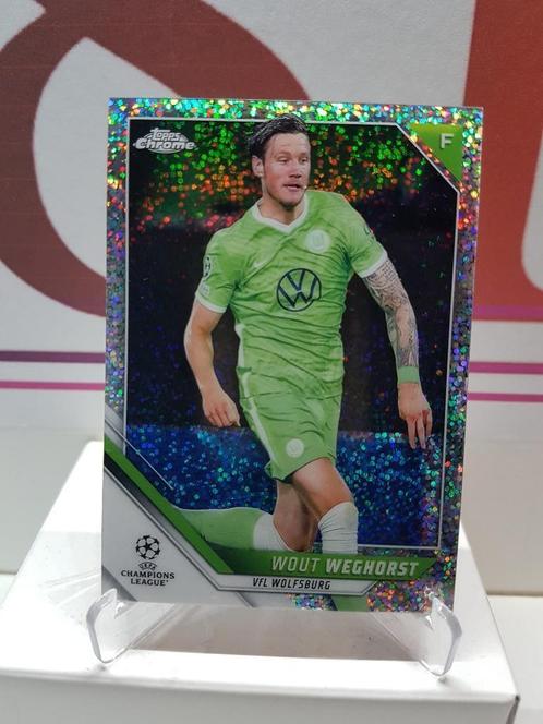 Weghorst - Wolfsburg - Topps UCL 22 Chrome Sparkle, Verzamelen, Sportartikelen en Voetbal, Zo goed als nieuw, Poster, Plaatje of Sticker