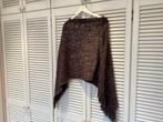 Bruine Poncho met Glitter & Franjes, Ophalen of Verzenden, Zo goed als nieuw