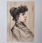 Jan van der Veer 1912 - 2002 portret van een jonge dame, Ophalen