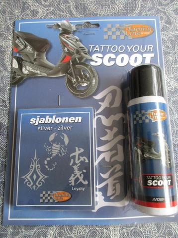 nieuw!! tattoo your scoot   / zilver  beschikbaar voor biedingen