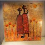 Mooi Afrikaanse Artprint - Vrouwen met potten' - 70x70, Ophalen of Verzenden