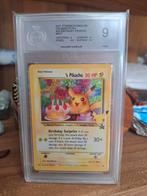 Pokémon Birthday Pikachu - PGS 9, Ophalen of Verzenden, Losse kaart, Foil
