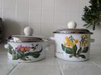 Kleine emaille pannetjes Botanica Villeroy en Boch, Kookpan of Snelkookpan, Overige materialen, Keramische plaat, Ophalen of Verzenden