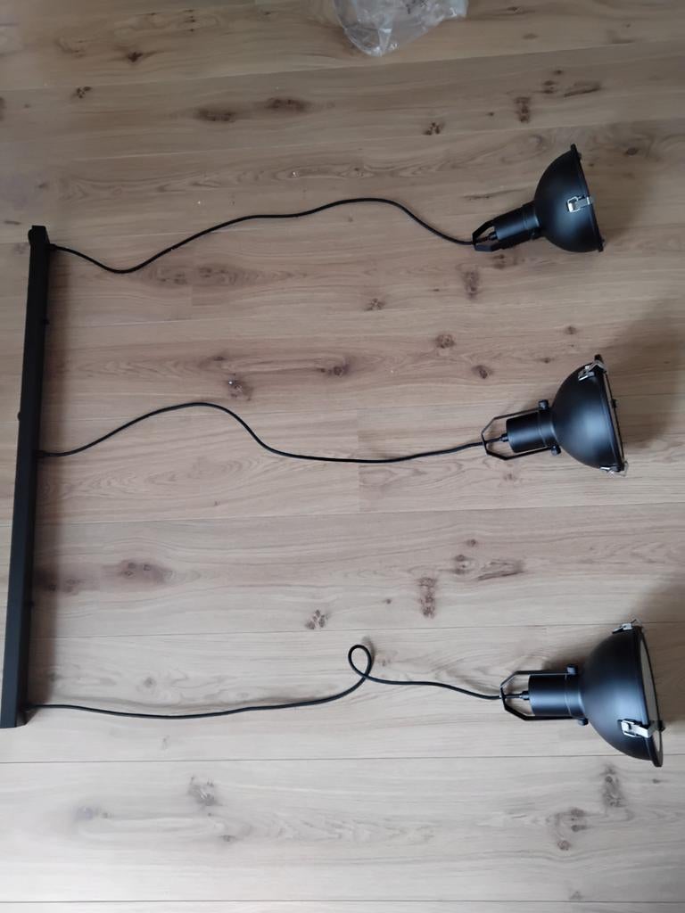 Hanglamp, 50 tot 75 cm, Ophalen of Verzenden, Zo goed als nieuw, Glas