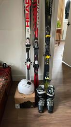 2paar skis Head 163, Atomic160 beta , Salomon schoenen helm, Sport en Fitness, Gebruikt, Ophalen of Verzenden, Carve, Ski's